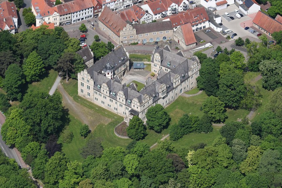 Aerial image of Schloss Stadthagen (view from the southeast)