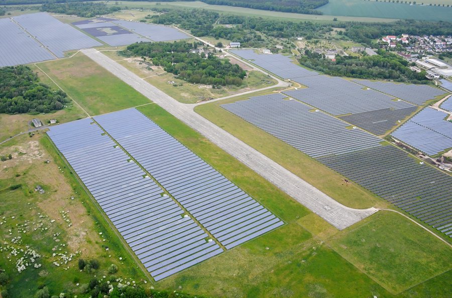 Aerial image of the Tutow airfield