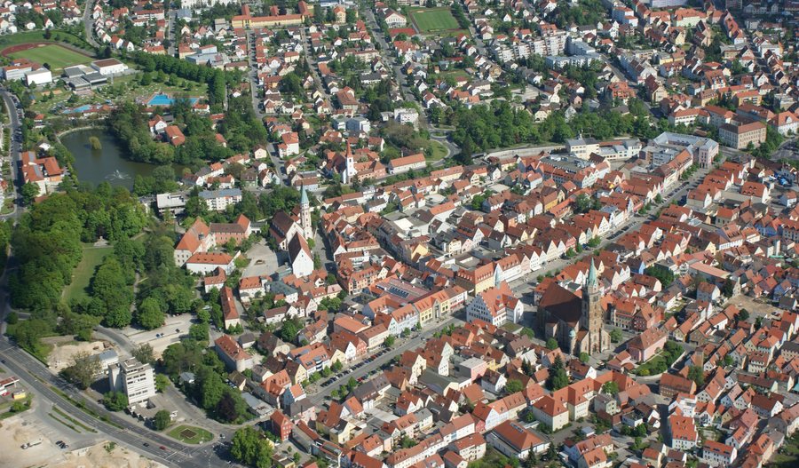 Neumarkt in der Oberpfalz from above