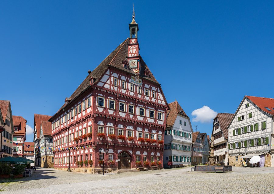 Markgröningen historic market square and town hall