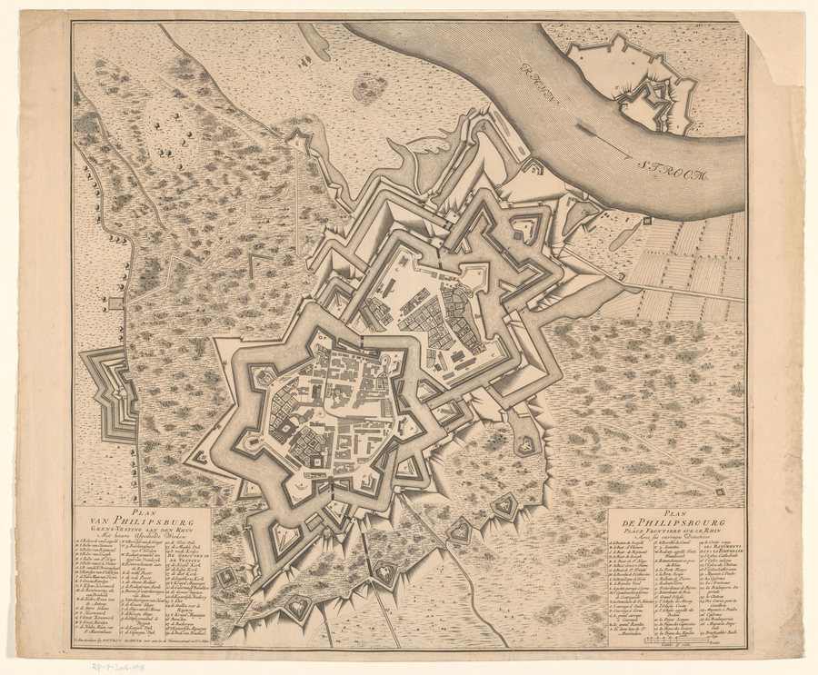 File:Plattegrond van Philippsburg Plan van Philipsburg grens-vesting aan den Rhyn Plan de Philipsbourg place frontiere sur le Rhin (titel op object), RP-P-2018-998.jpg