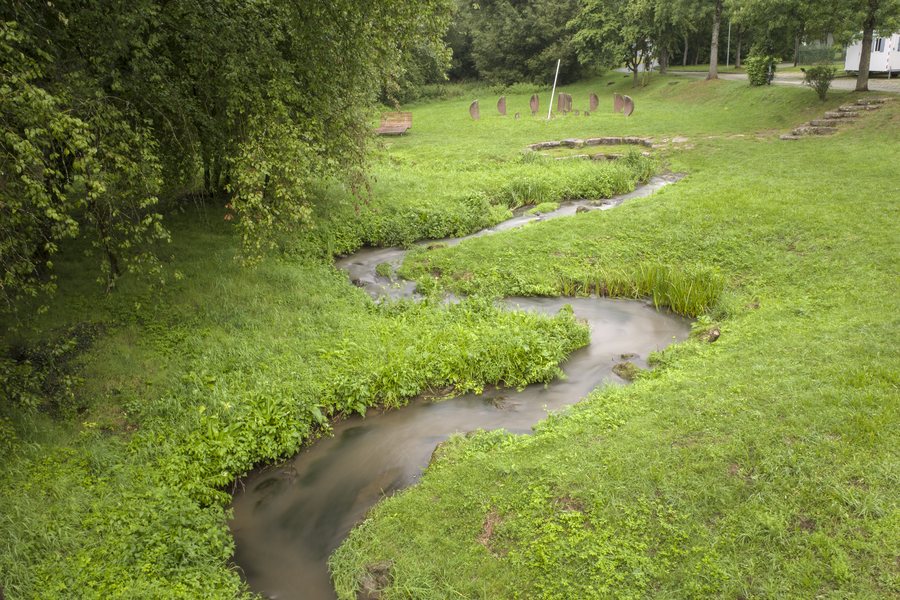 Die Baunach bei der Mühle in Baunach 2