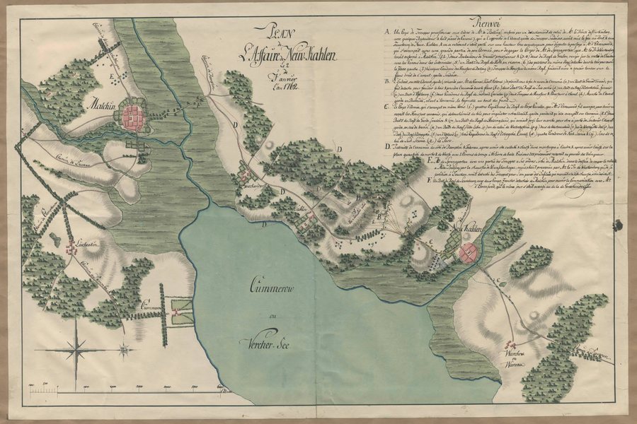 Plan de L´Affaire de Neuv-Kahlen le 2 de Janvier L´an 1762