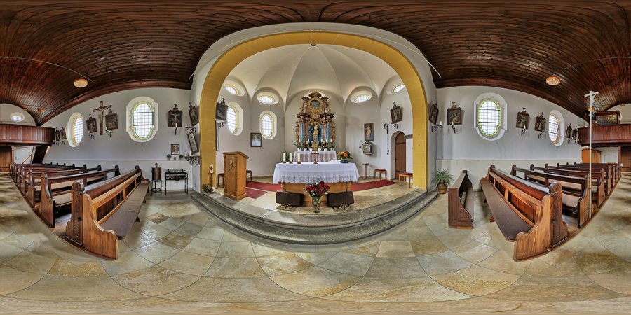 File:Ahorntal-Kirchahorn-Heilig-Kreuz-Kapelle-Innen-IMG 1126-8x5B-360x180G-PanoS-28-09-2024.jpg