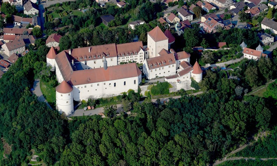 Aerial image of the Schloss Wörth an der Donau (view from the southwest)