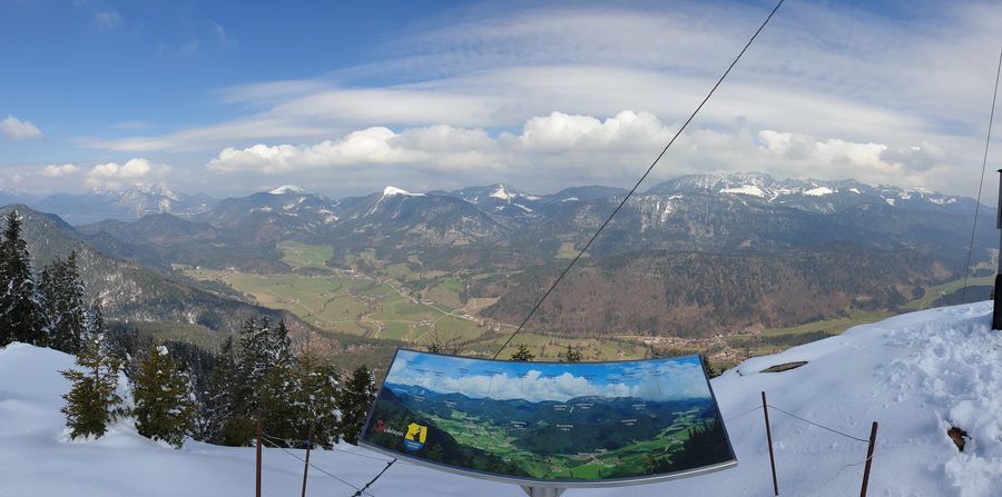 Panorama Infotafel Jachenau auf dem Staffel 2021-04-17
