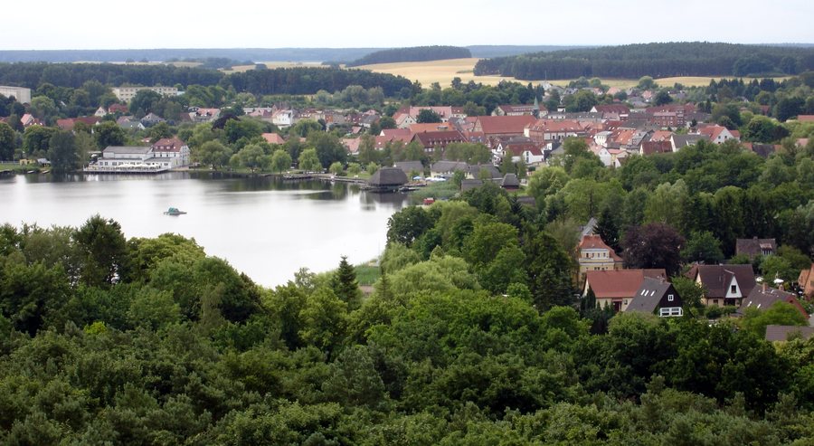 Krakow am See panorama from the Jörnberg observation tower